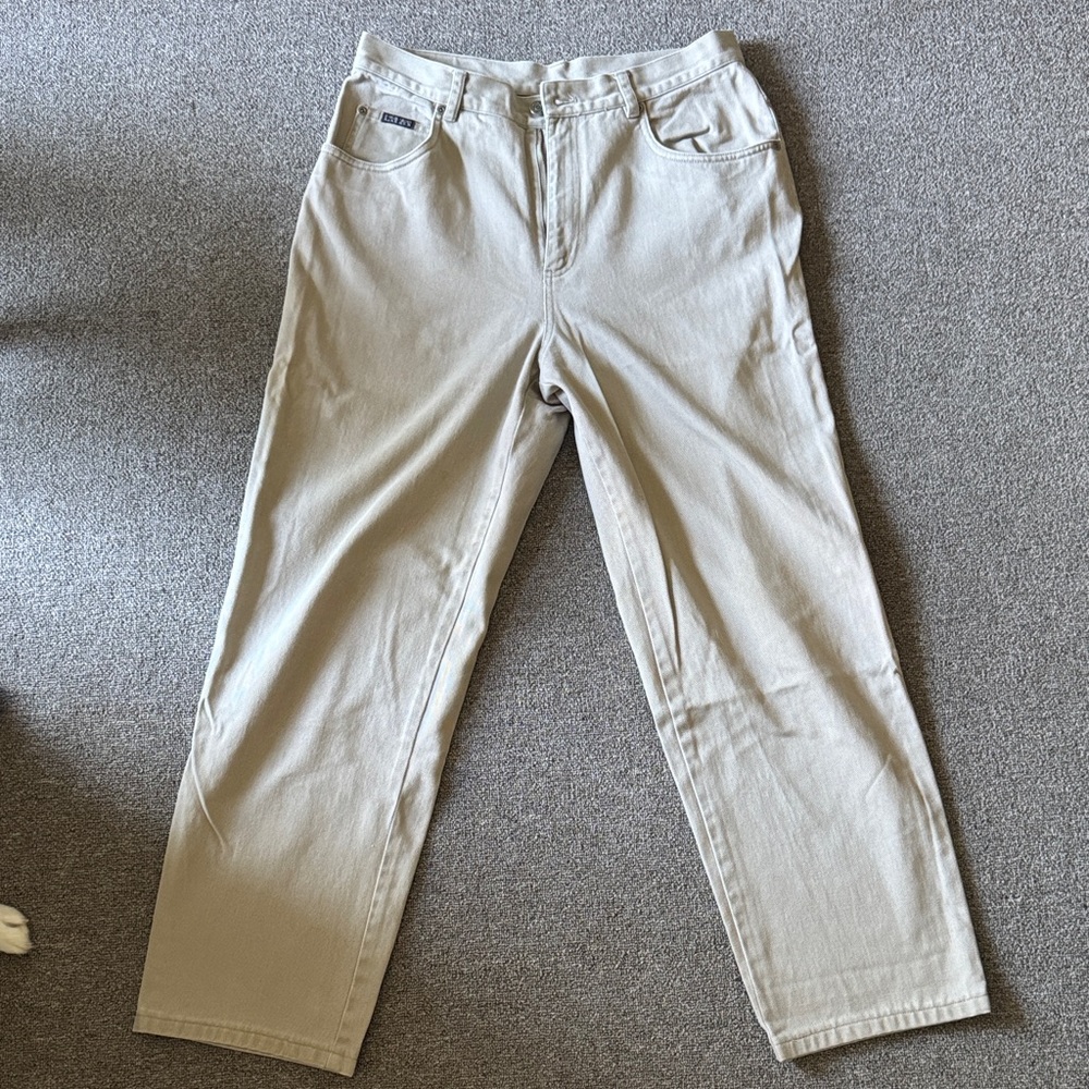 Lauren by  Ralph Lauren Cream Denim Pants